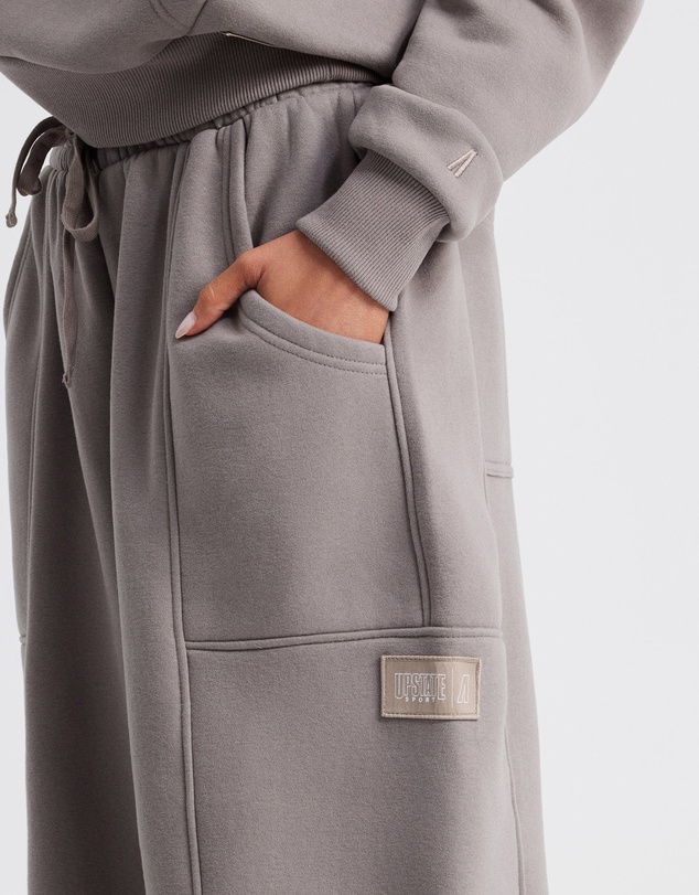 Upstate - Plush Barrel Track Pant - Cinder