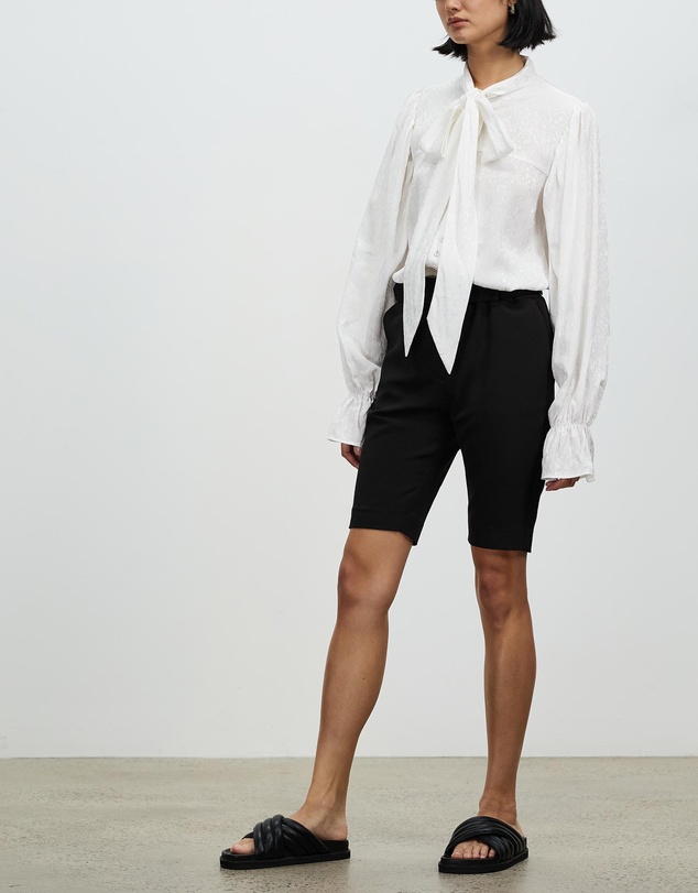 Asilio - Pussy Bow Spotted Jacquard Blouse