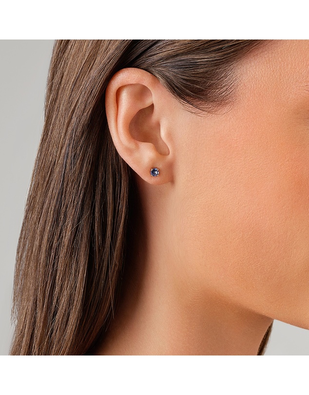 Michael Hill - Birthstone Stud Earrings with Tanzanite in 10kt Yellow Gold