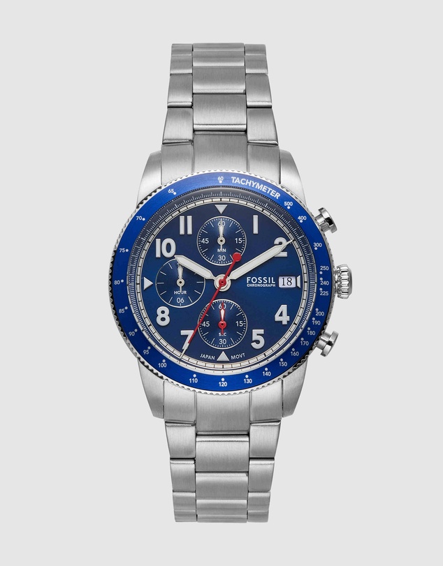 Fossil - Sport Tourer Silver Tone Chronograph Watch