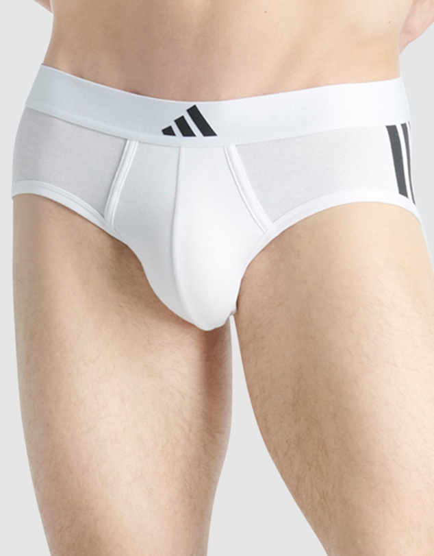adidas Sportswear - 2 Pack Active Flex Cotton 3 Stripes Low Rise Brief Underwear