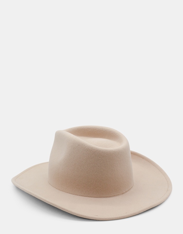 Morgan & Taylor - Arden Wool Cowboy Fedora in Cream