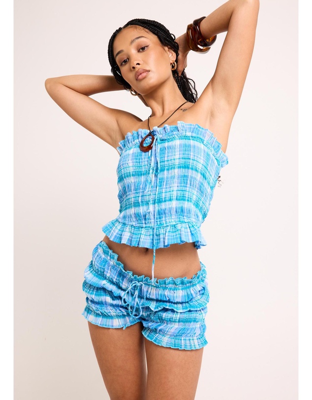 Subtitled - Laia Shirred Bandeau Top