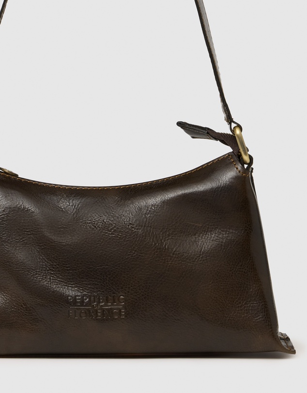 Florence - The Laura Chocolate Leather Shoulder Bag