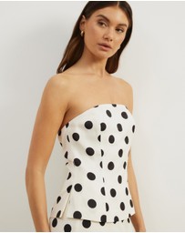 Atmos&Here - Felicity Polka Dot Strapless Top