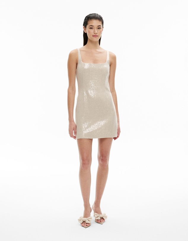 witchery sequin dress Sequin Linen Dress by Witchery Online | THE ICONIC
