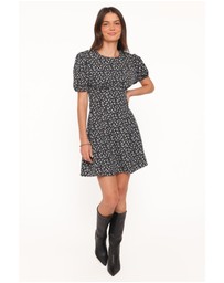 Petal & Pup - Carmina Mini Dress - Black Ditsy Floral