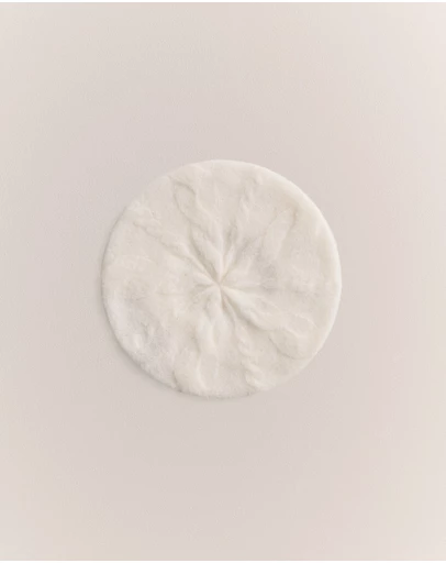 Trenery - Wool Cable Knit Beret in Marshmallow