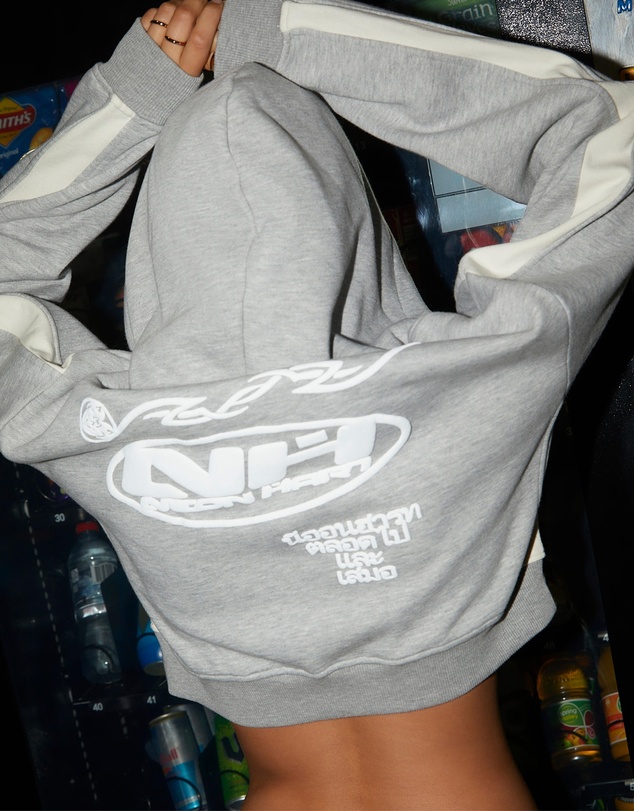 Neon Hart - Koi Zip Through Graphic Hoodie