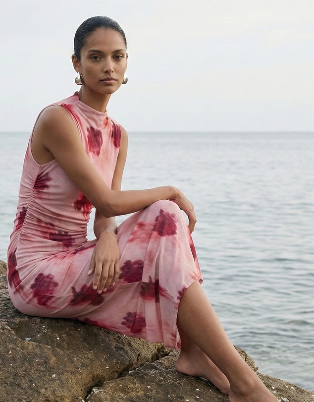 Staple the Label - Ophyria Mesh Midi Dress