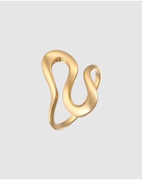 Elli Jewelry - Ring Spiral 925 Sterling Silver Gold Plated