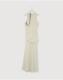 Revibe - Repaired CHANCERY Layla High Neck Lace Panelled Maxi Dress - AU 18