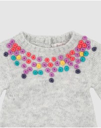 Fox & Finch - Winter Vacay Hand Emb. Knitted Dress - Babies