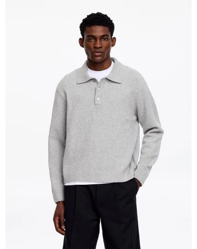 ARKET - Knitted Cotton Blend Polo Shirt