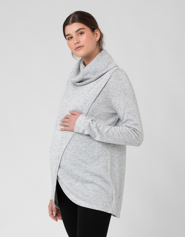 Ripe Maternity - Cowl Neck Nursing Knit