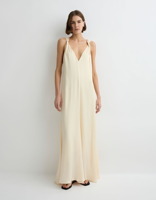 BONDI BORN - Ardea Twist Shoulder Maxi Dress