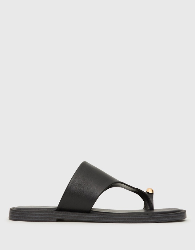 Betts - Dolphin Leather Thong Sandals