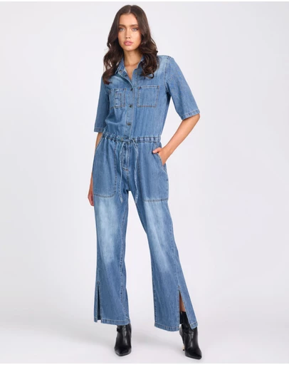 ONE TEASPOON - Veronica Denim Jumpsuit - Westland Blue