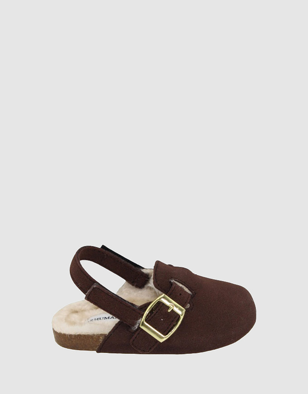 Human - Kids Lennox Faux Fur Slide Choc
