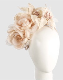 Max Alexander - Large Nude Flower Headband Fascinator