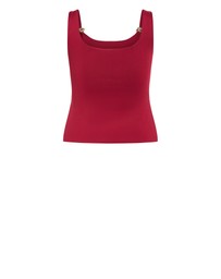 City Chic - Plus size Arami Strap Detail Top - light berry