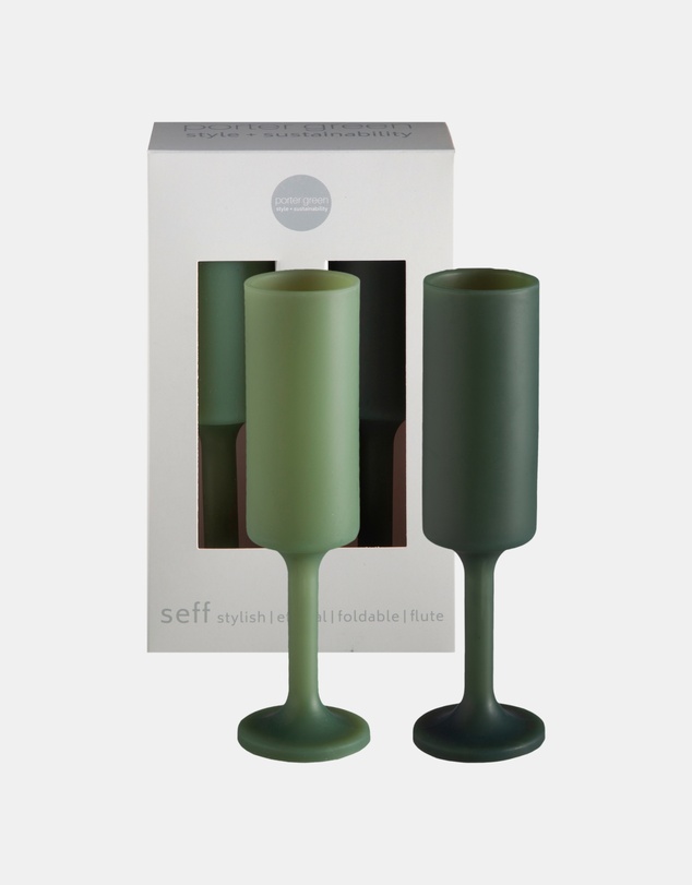 porter green - seff | silicone unbreakable champagne flutes