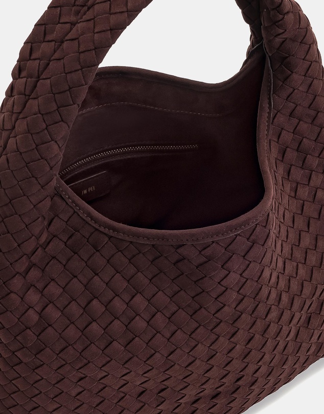 JW PEI - Laura Faux Suede Woven Shoulder Bag