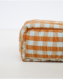 Mosey Me - Honey Blue Seersucker Dopp Kit
