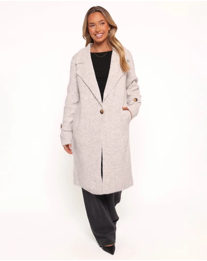Petal & Pup - Zina Button Front Coatigan - Grey