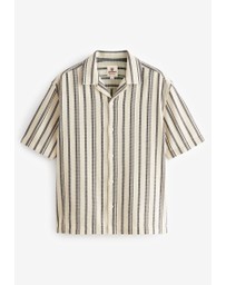 NEXT - Textured Stripe Short Sleeve Shirt
