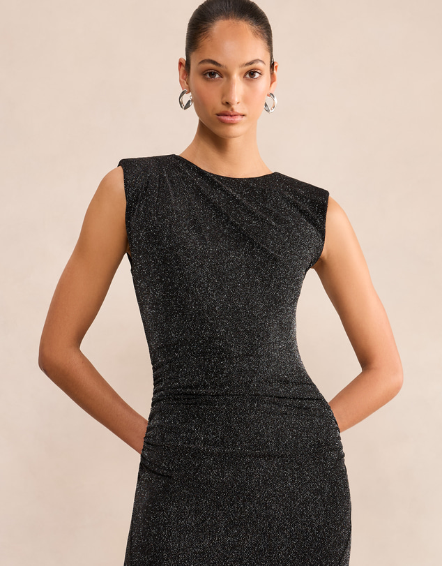 Forever New - Ciara Gathered Glitter Maxi Dress