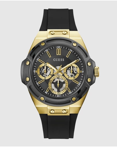 GUESS - GUESS Mens Black Multifunction Watch