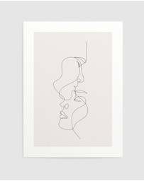 Olive et Oriel - Line Figure III Art Print