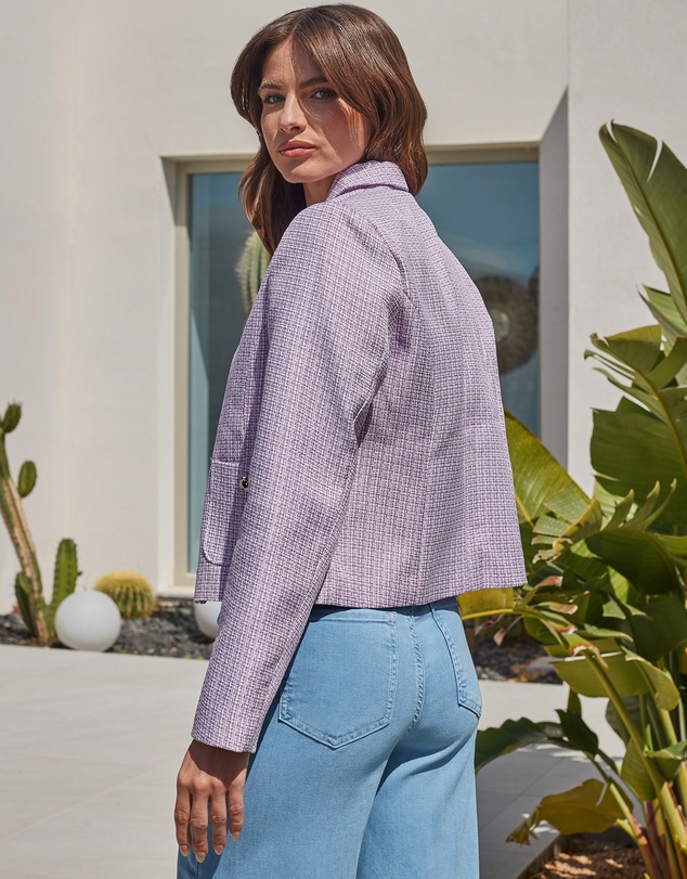 Sosandar - Boucle Collared Jacket