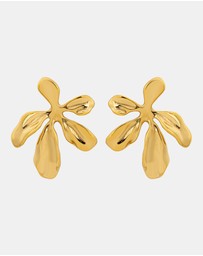 Zoe Olivia - Waterproof Sculpted Flower Stud Earrings