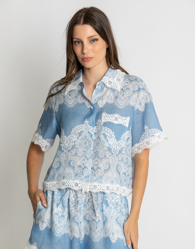 KACHEL - Nivina Lace Trim Shirt