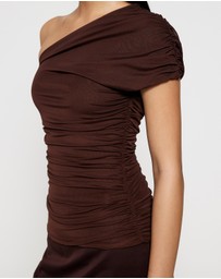 Lover - Ava One Shoulder Mesh Top