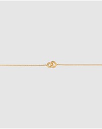 Elli Jewelry - Necklace Choker Circle Symbol Geo in 925 Sterling Silver Gold Plated