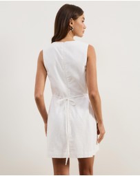 Atmos&Here - Luce Linen Blend Sleeveless Mini Dress