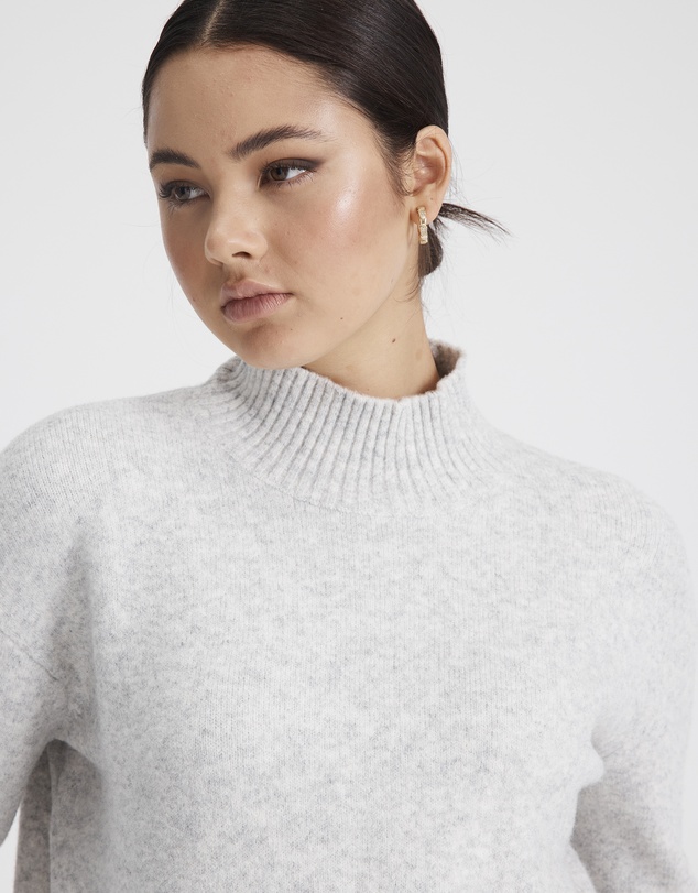 Everly Collective - Denver Mock Knit Sweater