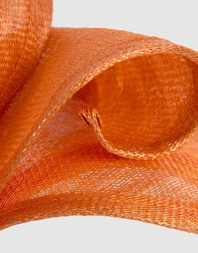 Max Alexander - Large Orange Sinamay Racing Fascinator