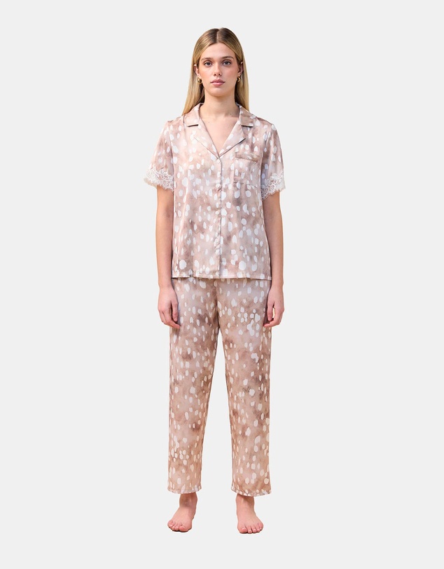 Gingerlilly - Millie Brown Spot Long PJ Set