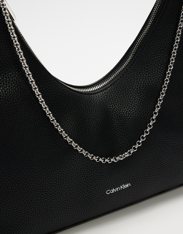 Calvin Klein - Emblem HW Pebble Top Zip Hobo