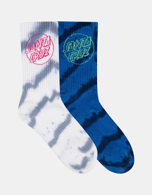 Santa Cruz - Opus Dot Drip 2 Pack Crew Socks - Teens