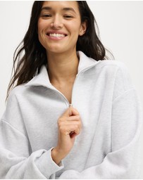 Cotton On Body Active - Plush Half Zip Sweatshirt