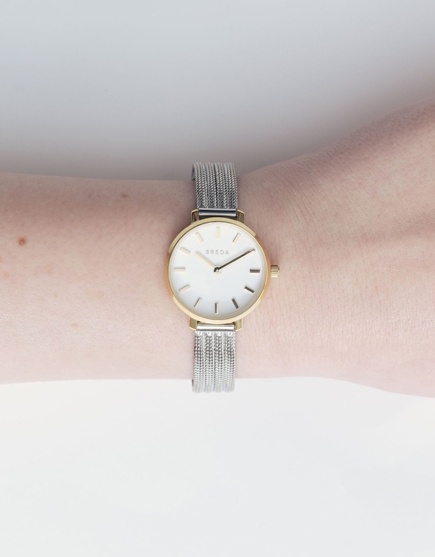 Breda - Beverly Tethered Gold and Stainless Steel Metal Bracelet Watch, 25MM