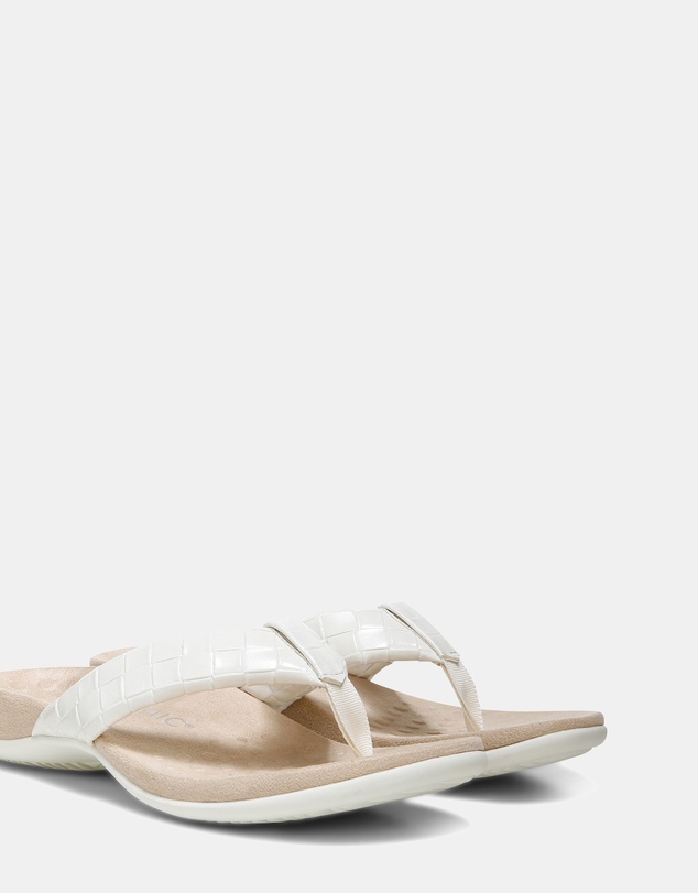 Vionic - Layne Toe Post Sandal - Cream Woven