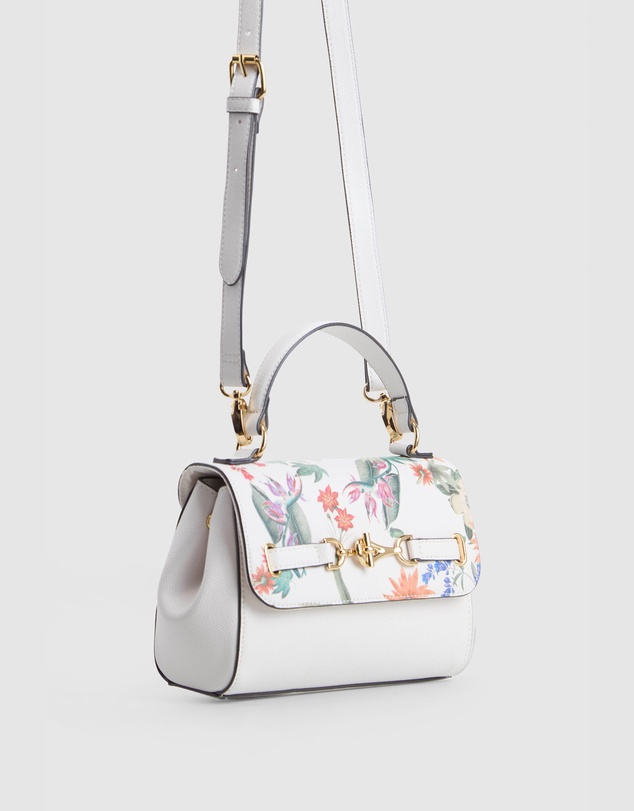 Laura Jones - Floral Top Handle Bag