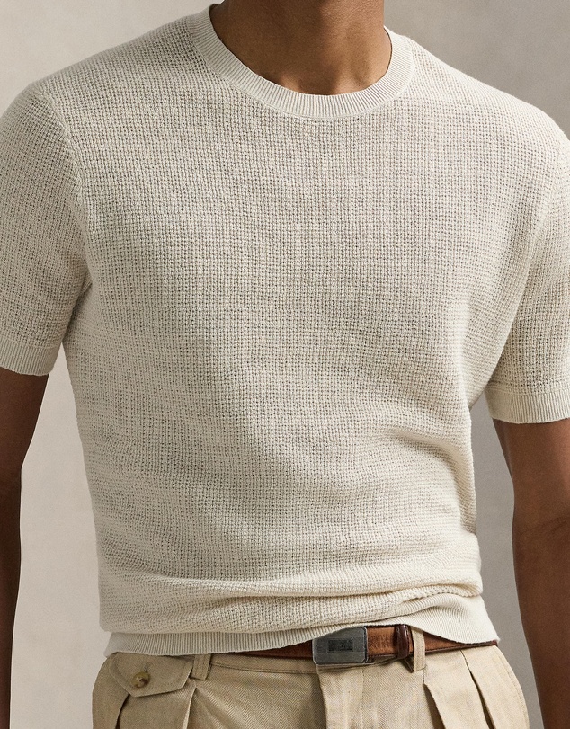 Polo Ralph Lauren - Textured Linen Short-Sleeve Sweater