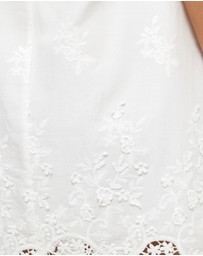 AERE - Delilah Embroidered Cotton Lace Mini Dress
